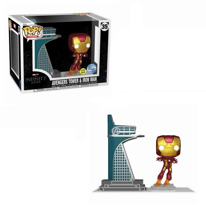 Funko Pop - Town Avengers Tower & Iron Man (Glow)(Speical edition)