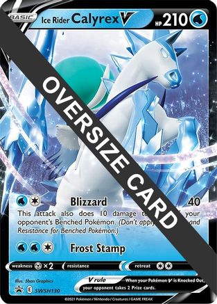 Ice Rider Calyrex V (SWSH130) (Oversized) [Sword & Shield: Black Star Promos]