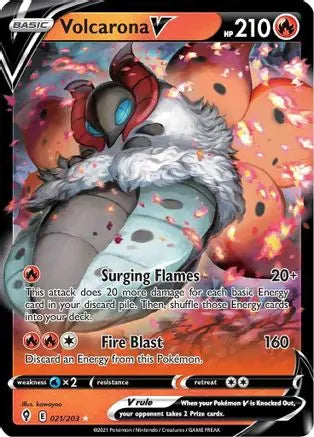 Volcarona V (021/203) [Sword & Shield: Evolving Skies] Pokémon