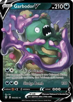 Garbodor V (100/203) [Sword & Shield: Evolving Skies] Pokémon