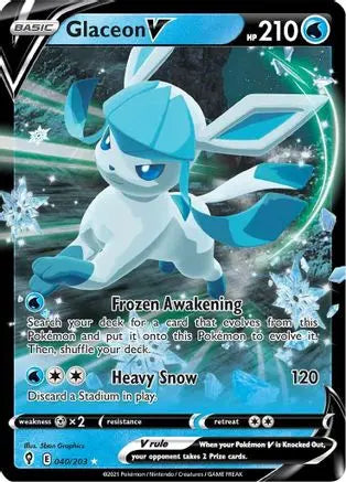 Glaceon V (040/203) [Sword & Shield: Evolving Skies] Pokémon