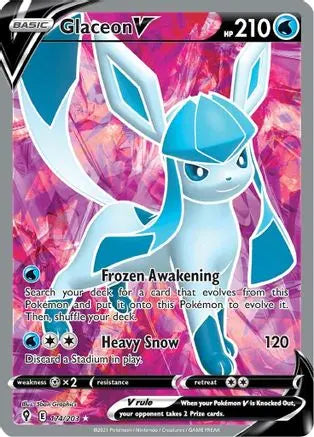 Glaceon V (174/203) [Sword & Shield: Evolving Skies] Pokémon