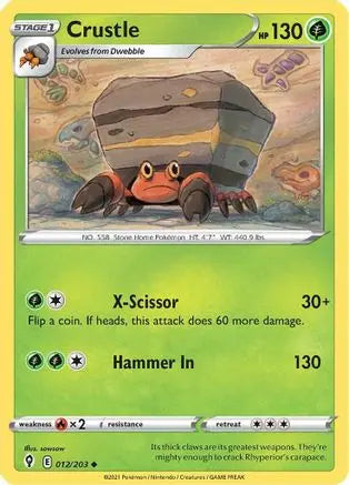 Crustle (012/203) [Sword & Shield: Evolving Skies] Pokémon