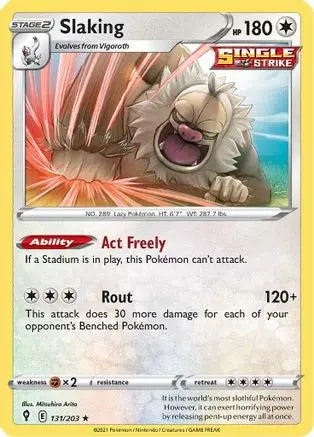 Slaking (131/203) [Sword & Shield: Evolving Skies] Pokémon