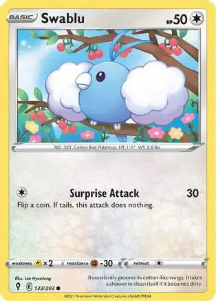 Swablu (132/203) [Sword & Shield: Evolving Skies] Pokémon