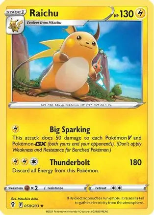 Raichu (050/203) [Sword & Shield: Evolving Skies] Pokémon