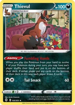 Thievul (105/203) [Sword & Shield: Evolving Skies] Pokémon