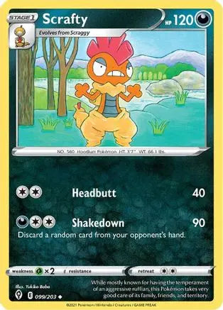 Scrafty (099/203) [Sword & Shield: Evolving Skies] Pokémon