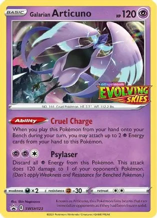 Galarian Articuno (SWSH123) (Prerelease Promo) [Sword & Shield: Black Star Promos] Pokémon