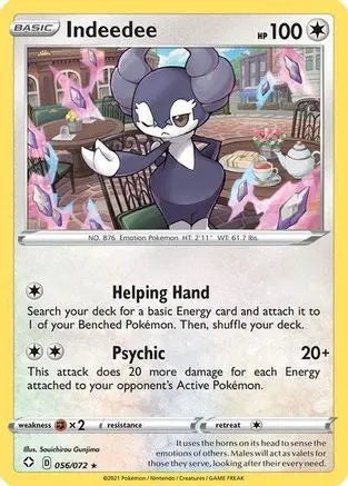 Indeedee (056/072) (Theme Deck Exclusive) [Sword & Shield: Shining Fates] Pokémon