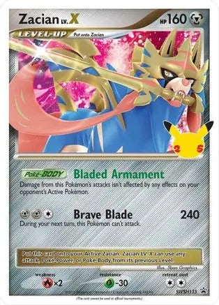 Zacian LV.X (SWSH135) (Celebrations) [Sword & Shield: Black Star Promos] Pokémon