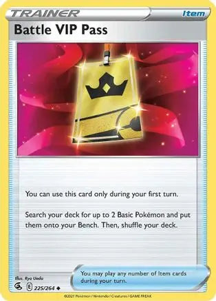 Battle VIP Pass (225/264) [Sword & Shield: Fusion Strike] Pokémon