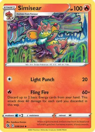 Simisear (038/264) [Sword & Shield: Fusion Strike] Pokémon