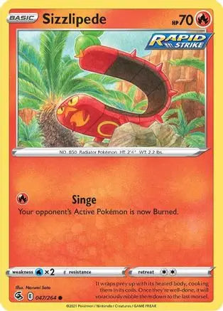 Sizzlipede (047/264) [Sword & Shield: Fusion Strike] Pokémon