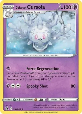 Galarian Cursola (118/264) [Sword & Shield: Fusion Strike] Pokémon