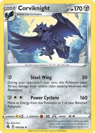 Corviknight (190/264) [Sword & Shield: Fusion Strike] Pokémon