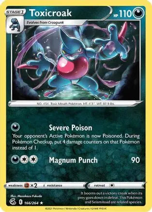 Toxicroak (166/264) [Sword & Shield: Fusion Strike] Pokémon