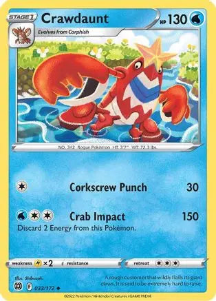 Crawdaunt (033/172) [Sword & Shield: Brilliant Stars] Pokémon