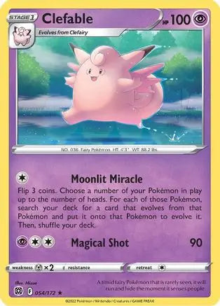 Clefable (054/172) [Sword & Shield: Brilliant Stars] Pokémon