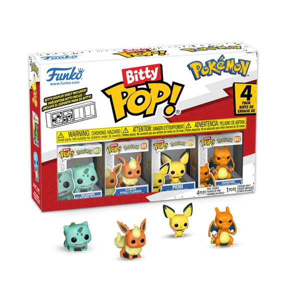 Bitty Funko POP: Pokemon- Bulbasaur 4PK - Doe's Cards