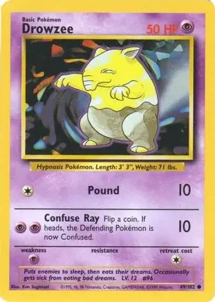 Drowzee (49/102) [Base Set Unlimited] Pokémon