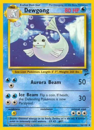 Dewgong (36/130) [Base Set 2] Pokémon