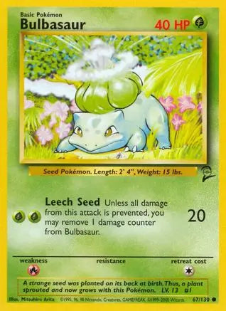 Bulbasaur (67/130) [Base Set 2] Pokémon