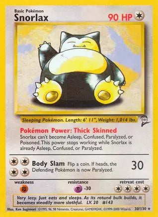 Snorlax (30/130) [Base Set 2] Pokémon