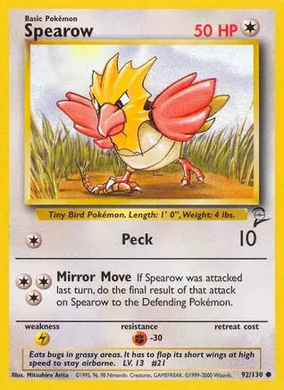 Spearow (92/130) [Base Set 2] Pokémon