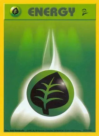 Grass Energy (127/130) [Base Set 2] Pokémon