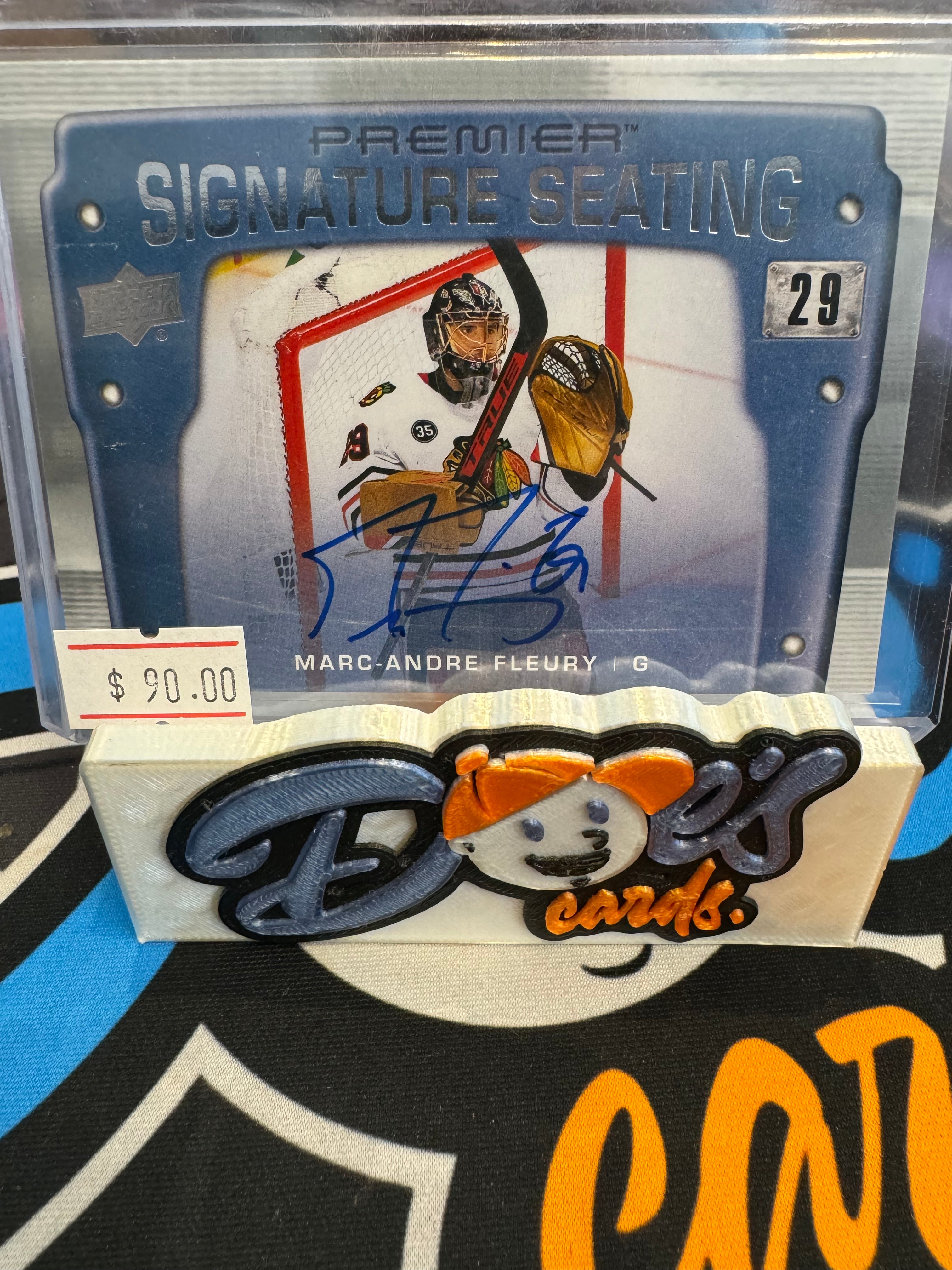 2021-22 Upper Deck Premier Signature Seating Gold Auto Marc-Andre Fleury - Doe's Cards