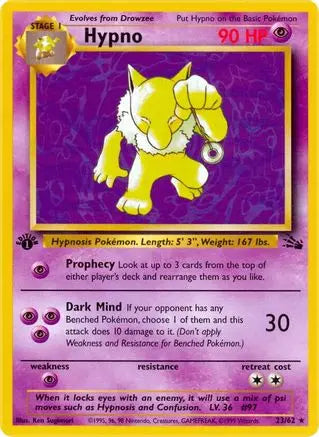 Hypno (23/62) [Fossil 1st Edition] Pokémon
