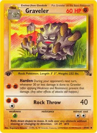 Graveler (37/62) [Fossil 1st Edition] Pokémon