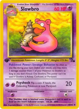 Slowbro (43/62) [Fossil 1st Edition] Pokémon