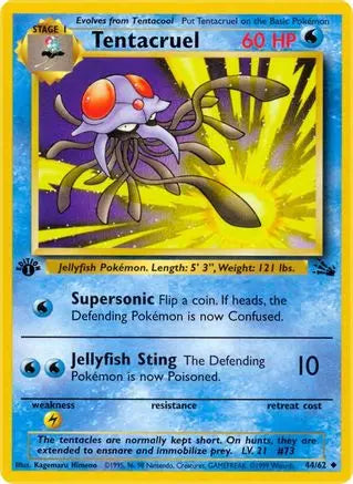 Tentacruel (44/62) [Fossil 1st Edition] Pokémon