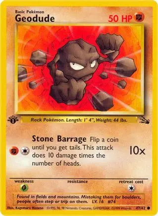 Geodude (47/62) [Fossil 1st Edition] Pokémon