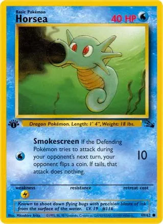 Horsea (49/62) [Fossil 1st Edition] Pokémon