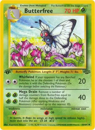 Butterfree (33/64) [Jungle 1st Edition] Pokémon