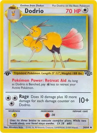 Dodrio (34/64) [Jungle 1st Edition] Pokémon