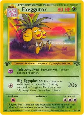 Exeggutor (35/64) [Jungle 1st Edition] Pokémon