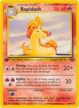 Rapidash (44/64) [Jungle 1st Edition] Pokémon