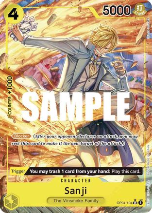 Sanji (104) (Alternate Art) (OP04-104) - Kingdoms of Intrigue Foil Kingdoms of Intrigue