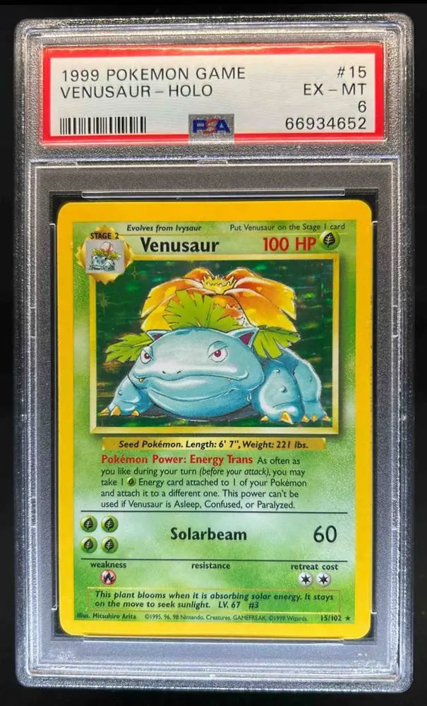 PSA 6 -1999 POKEMON GAME #4 CHARIZARD/BLASTOISE/VENUSAUR TRIO -HOLO - Doe's Cards