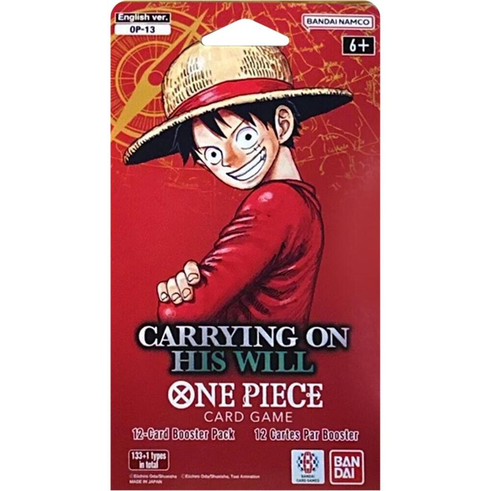 One Piece Card game - Carrying On His Will Sleeved Booster Pack - Carrying On His Will (OP13) Doe's Cards