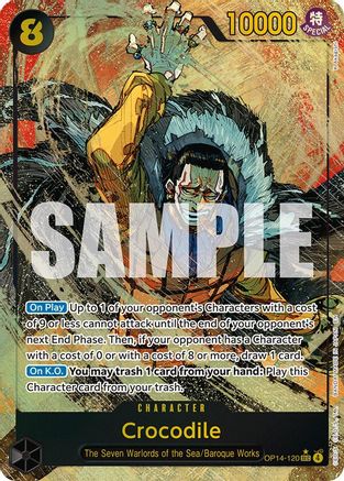 Crocodile - OP14-120 (Alternate Art) (OP14-120) - The Azure Sea's Seven Foil The Azure Sea's Seven