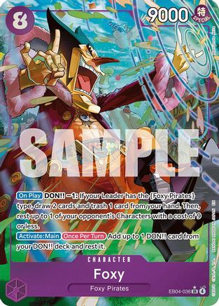 Foxy (Alternate Art) (EB04-036) - The Azure Sea's Seven Foil The Azure Sea's Seven