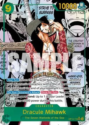 Dracule Mihawk (Manga) (OP14-119) - The Azure Sea's Seven Foil The Azure Sea's Seven