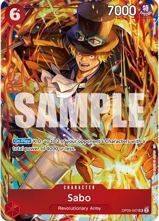 Sabo (Illustration Box Vol.5) (OP05-007) - One Piece Promotion Cards Foil - Doe's Cards