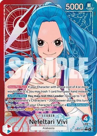 Nefeltari Vivi  - 001 (Alternate Art) (EB03-001) - Extra Booster: One Piece Heroines Edition Foil Extra Booster: One Piece Heroines Edition