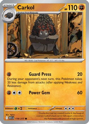 Carkol 119  - Reverse Holofoil ME Ascended Heroes - Common ME: Ascended Heroes
